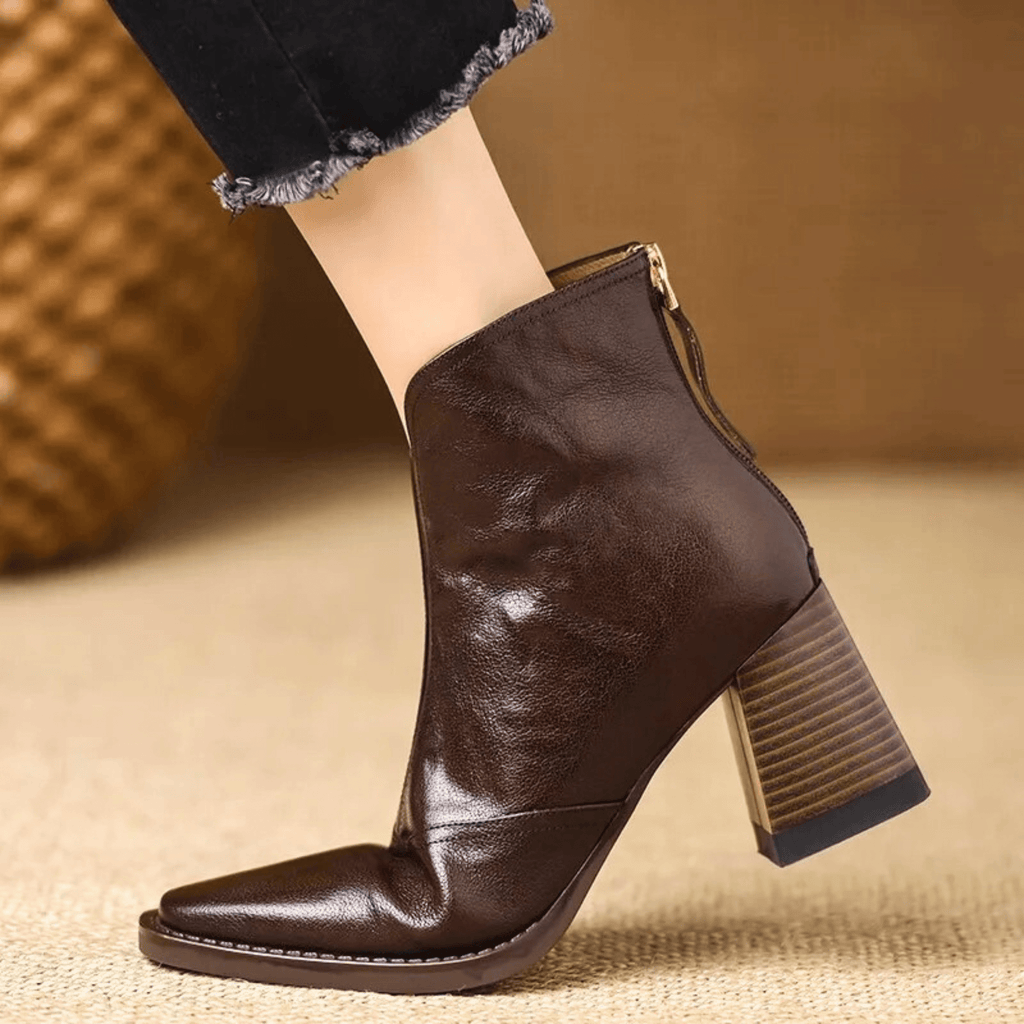 Claudia | Luxurious Ankle Boots with Mid-High Heel