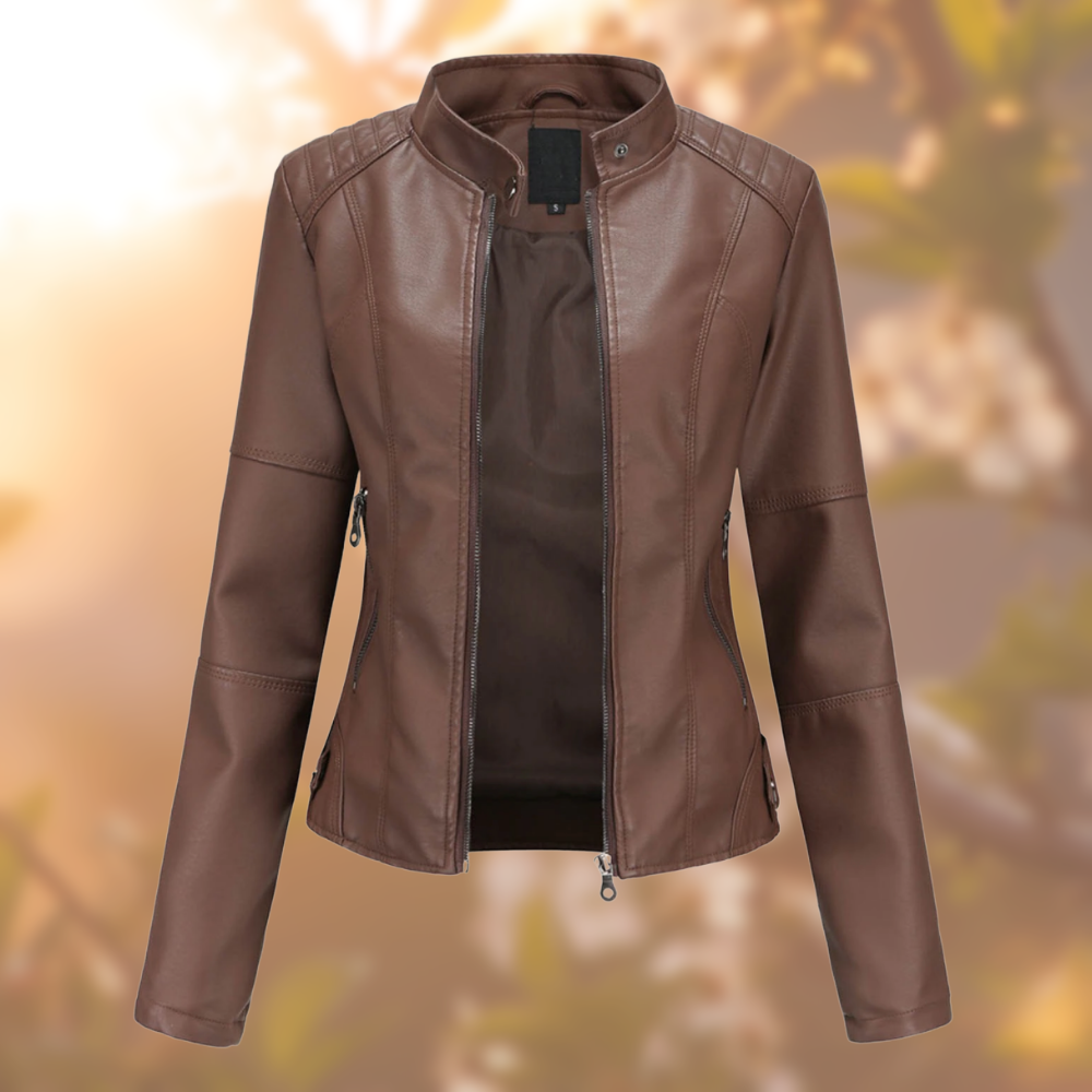 Ladies Fitted Stand Collar Jacket