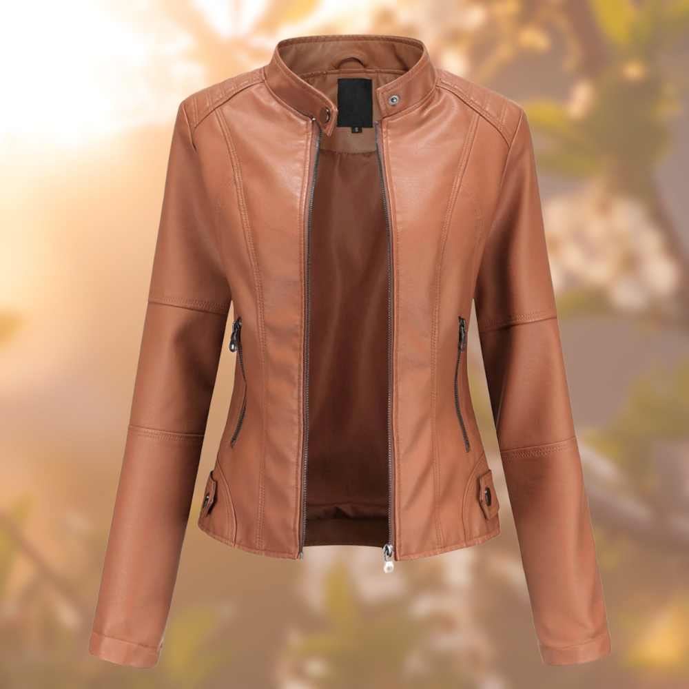 Ladies Fitted Stand Collar Jacket