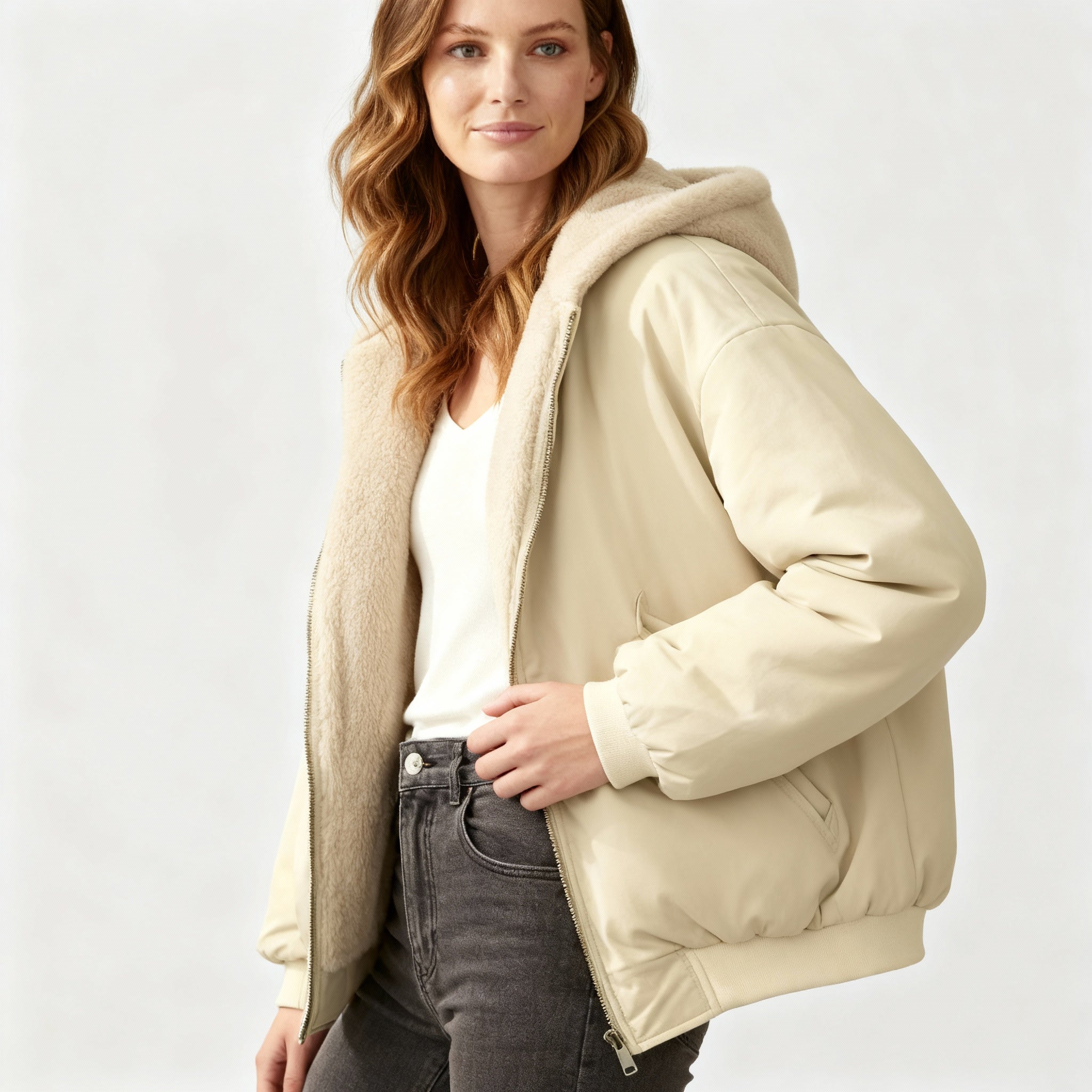 Women's Hooded Bomber Jacket