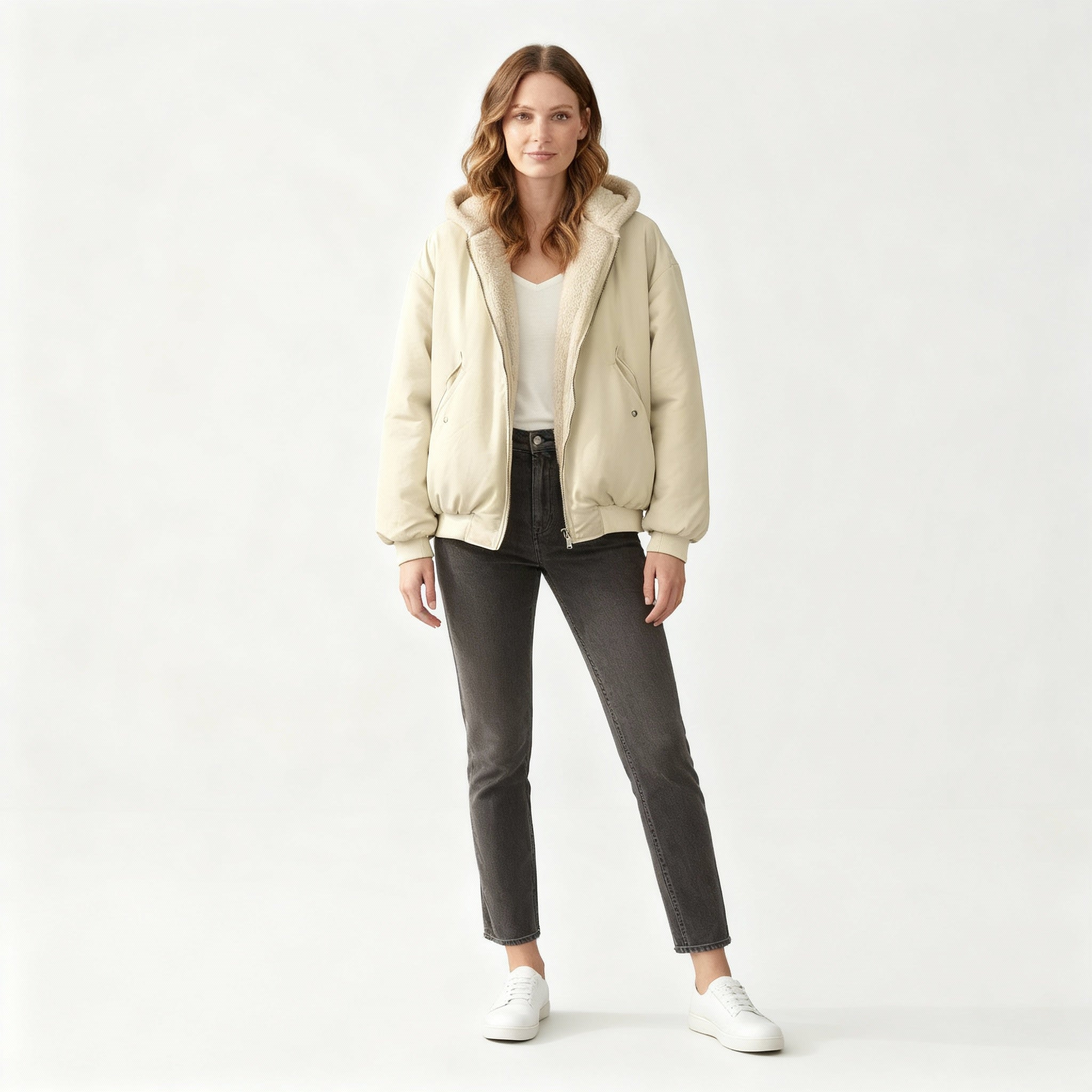 Women's Hooded Bomber Jacket
