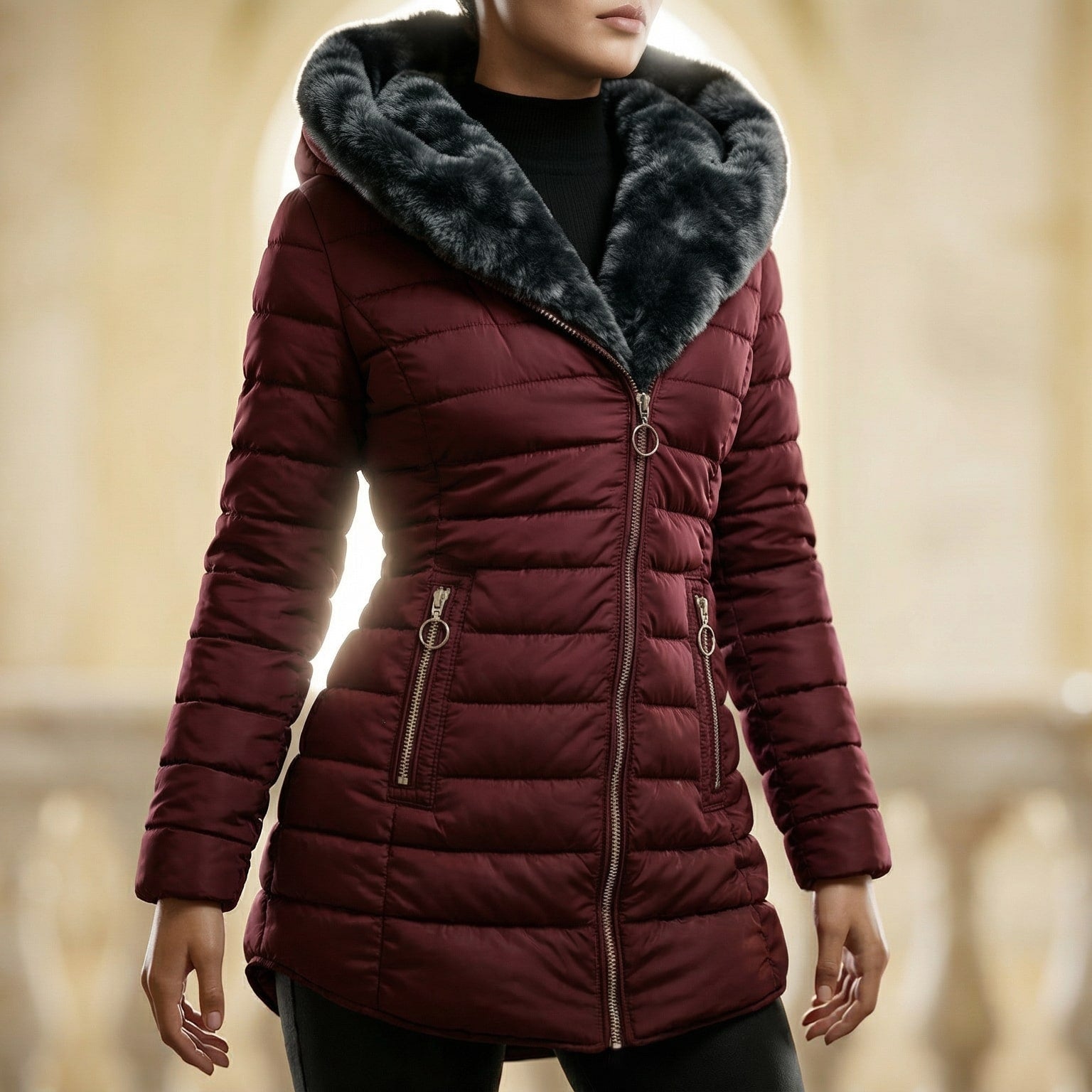 Women's Hooded Padded Jacket