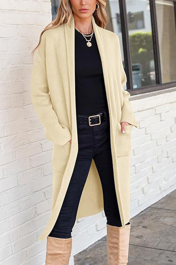 Ladies Long Open Cardigan Coat