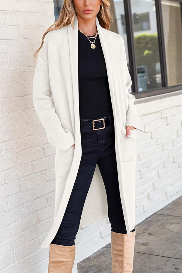 Ladies Long Open Cardigan Coat