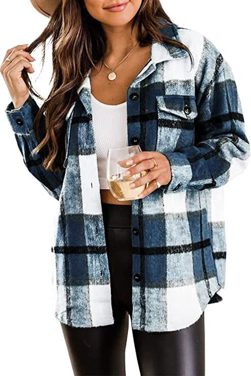 Women's Checked Shirt Jacket