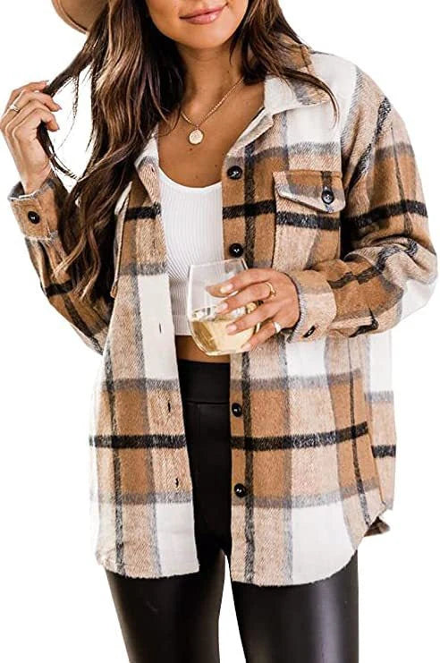 Women's Checked Shirt Jacket