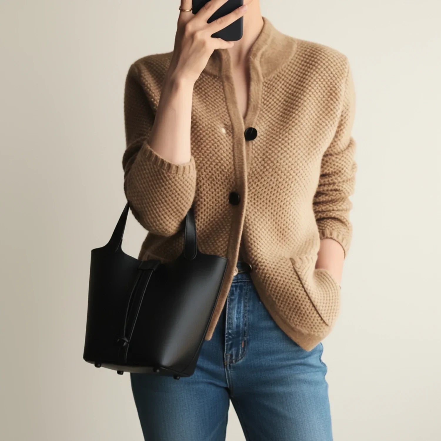 Ladies' Knitted Winter Sweater Jacket