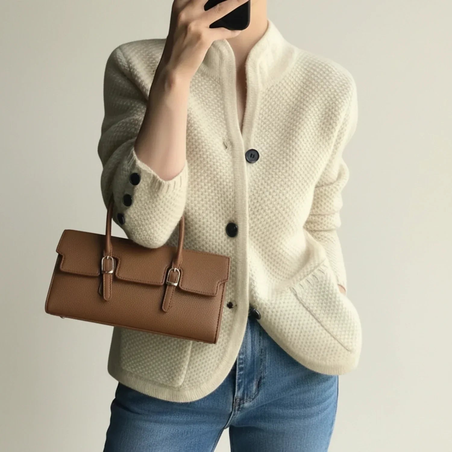 Ladies' Knitted Winter Sweater Jacket
