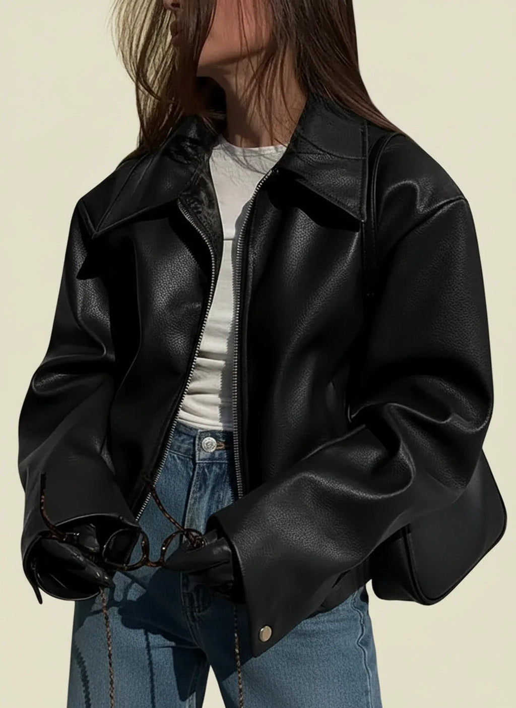 Ladies' Collar Cropped Jacket