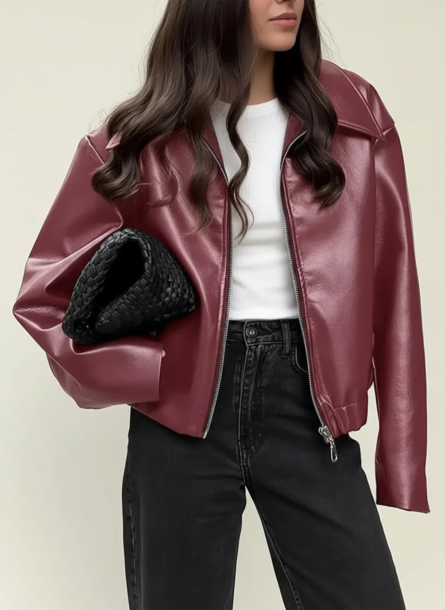 Ladies' Collar Cropped Jacket