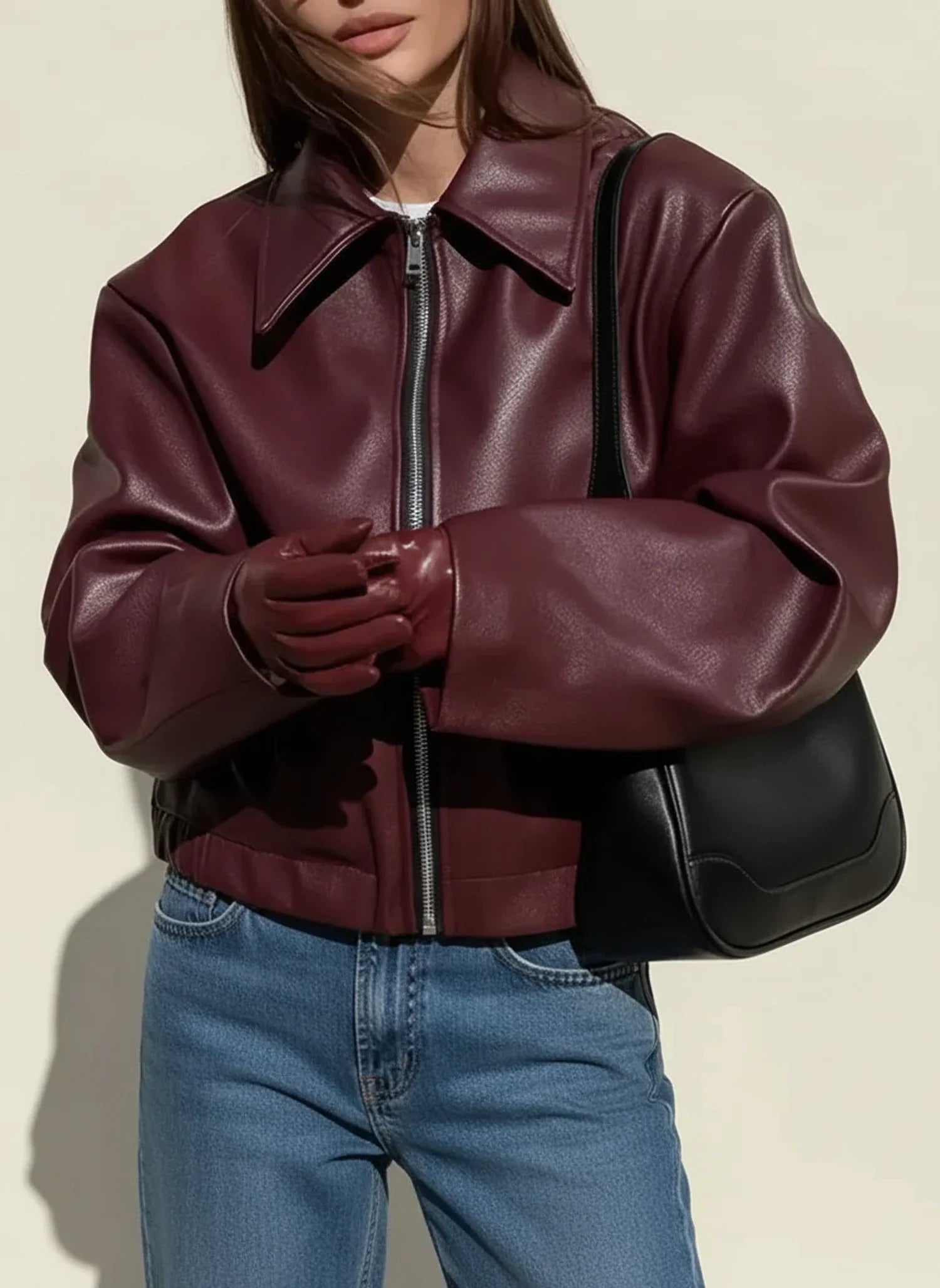 Ladies' Collar Cropped Jacket