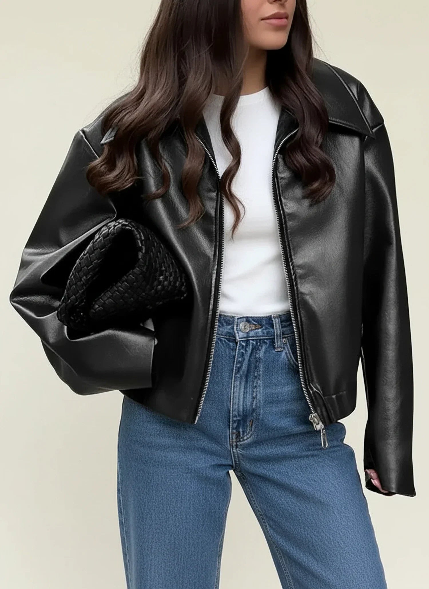 Ladies' Collar Cropped Jacket