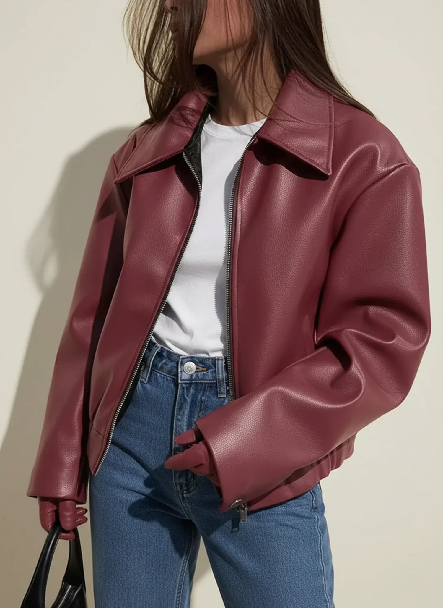 Ladies' Collar Cropped Jacket