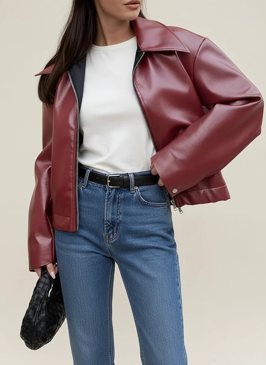 Ladies' Collar Cropped Jacket