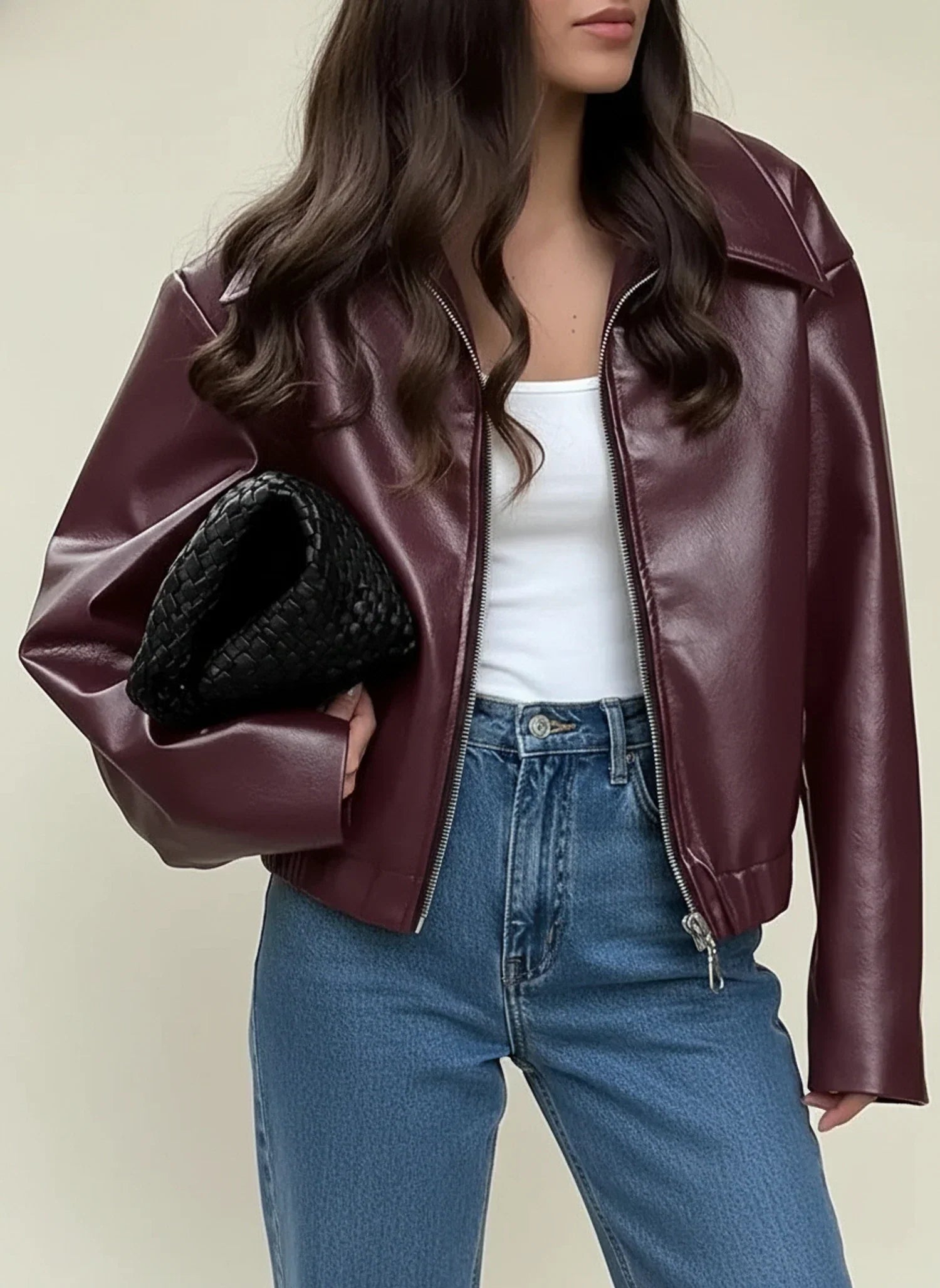 Ladies' Collar Cropped Jacket