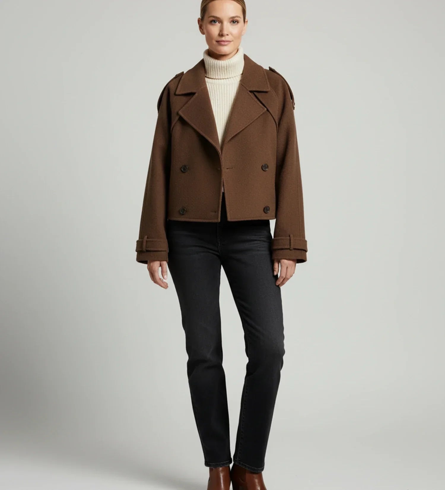 Women's Double-Breasted Short Coat