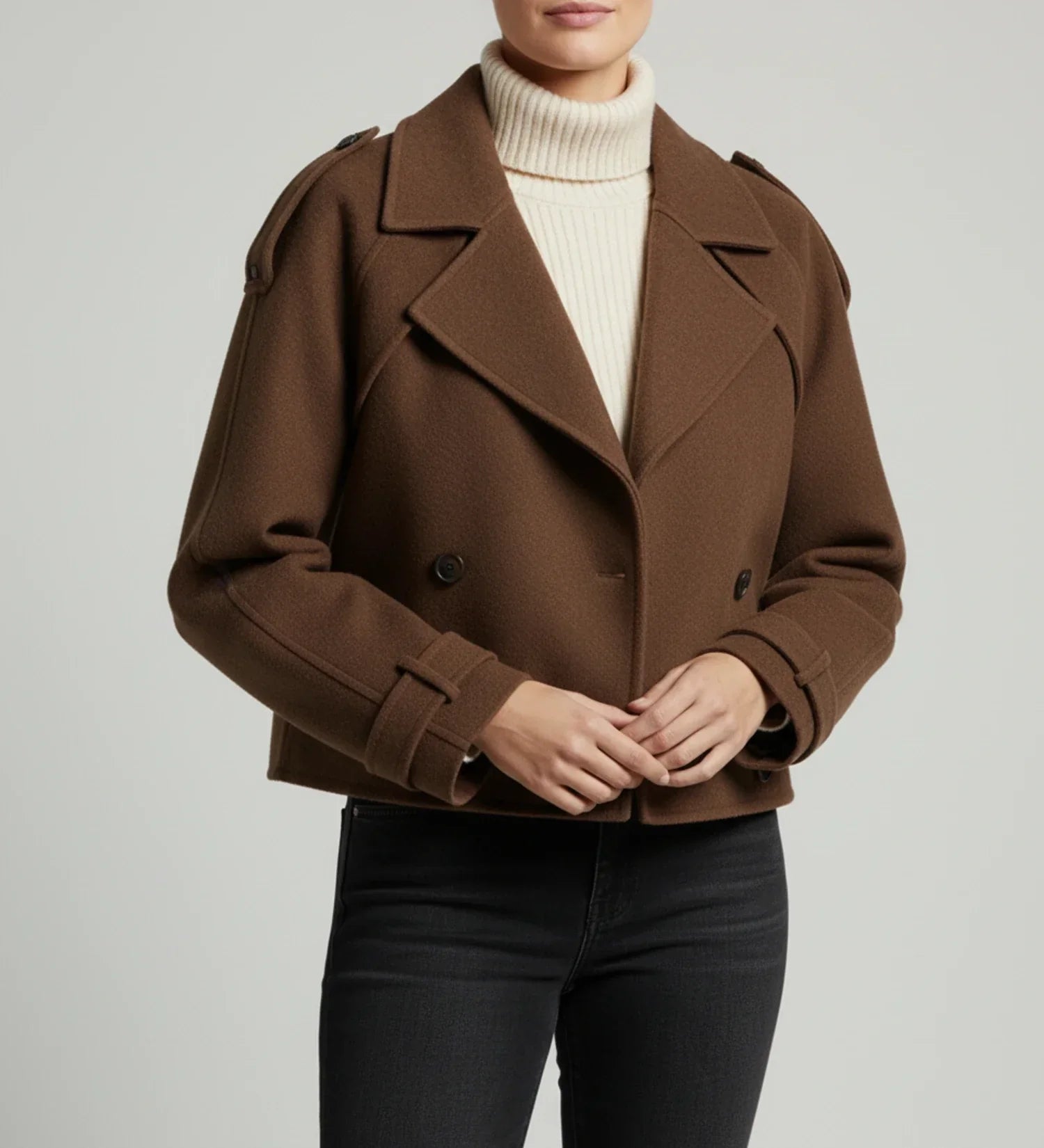 Women's Double-Breasted Short Coat