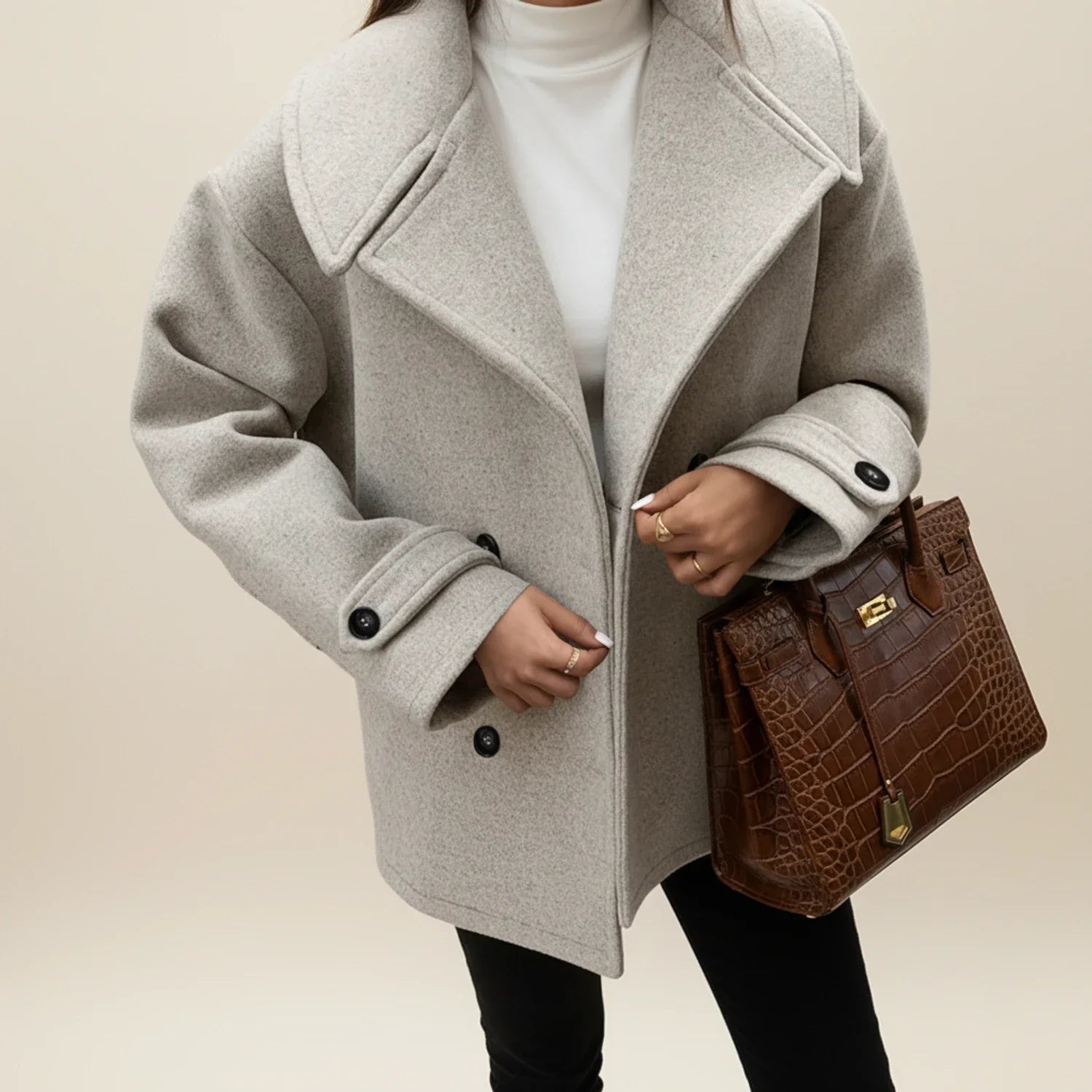 Women's Double-Breasted Winter Peacoat