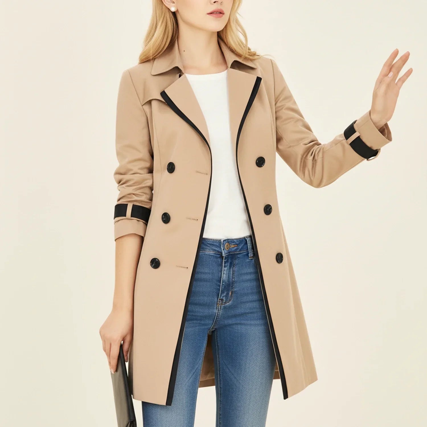 Women’s Double-Breasted Trench Coat