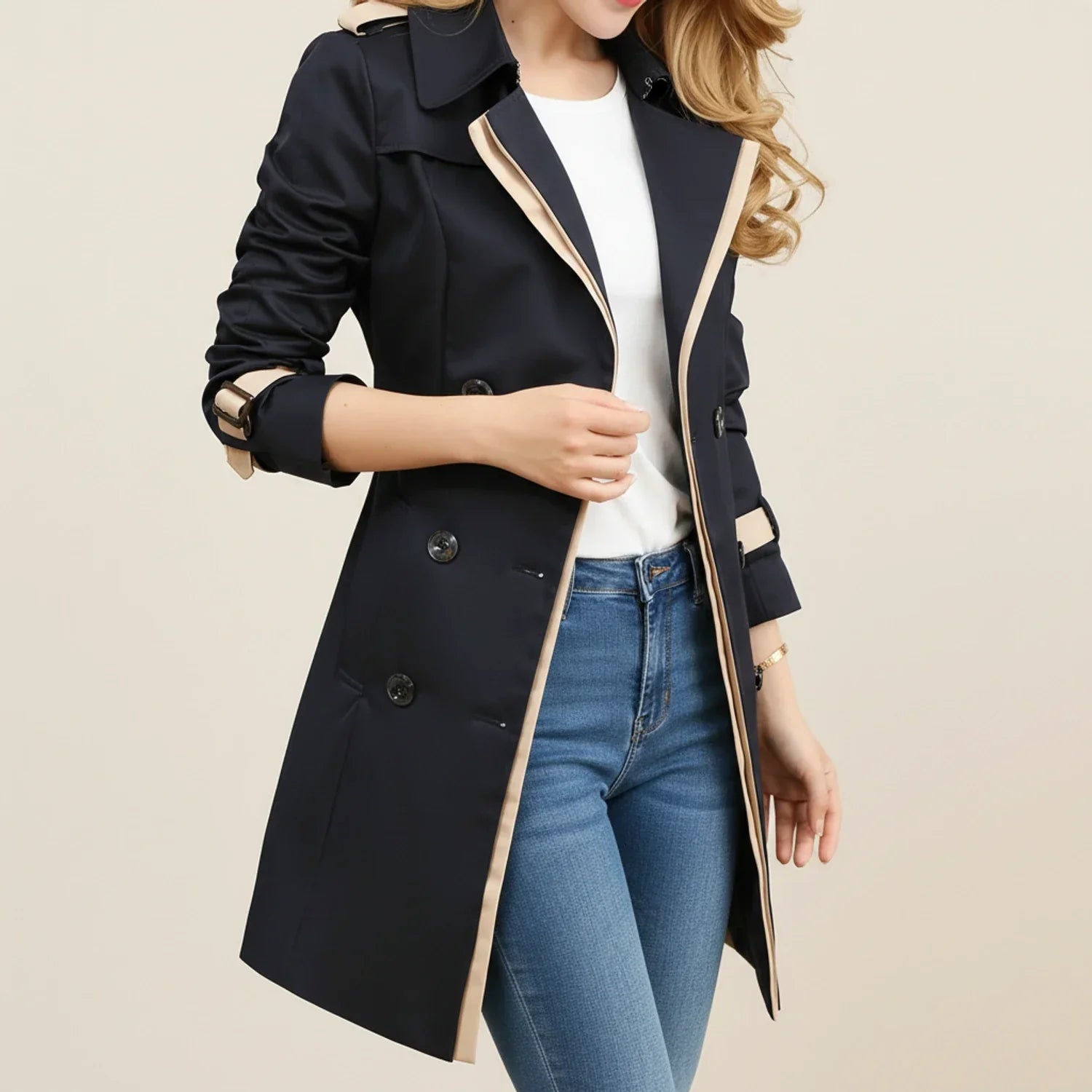 Women’s Double-Breasted Trench Coat