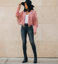 Ladies Fringed Motorcycle Jacket