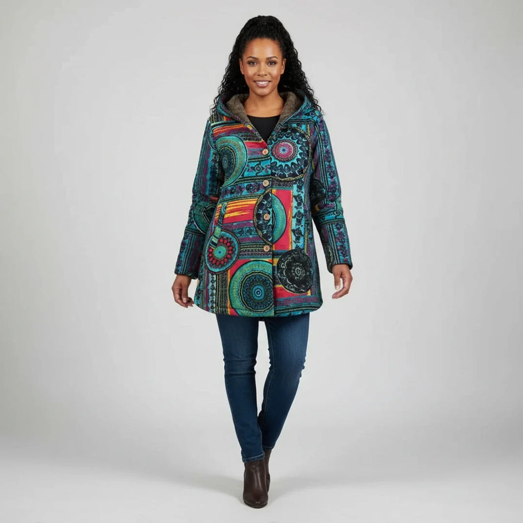 Ladies' Hooded Bohemian Winter Coat Jacket