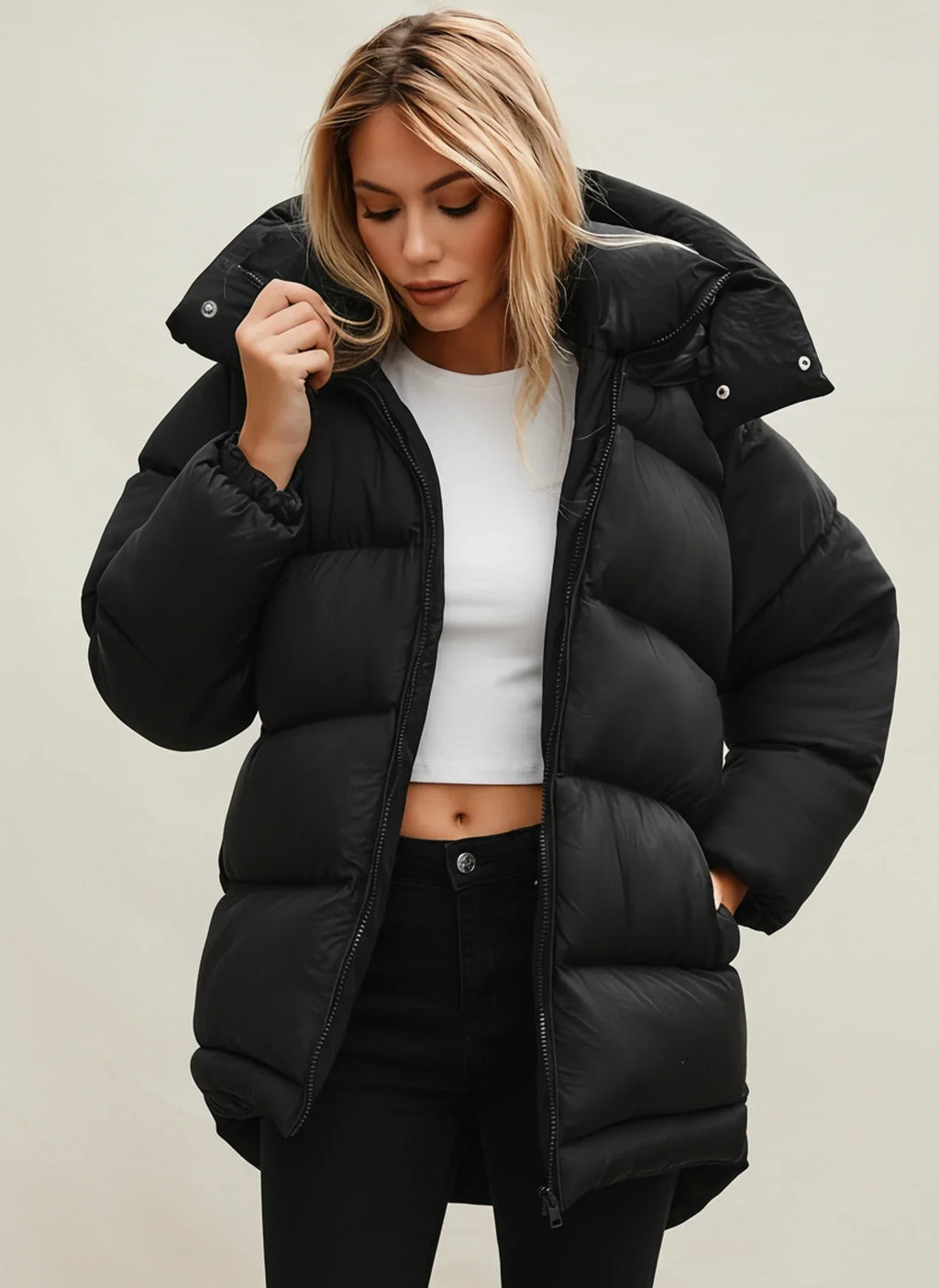 Ladies Oversized Winter Puffer Jacket