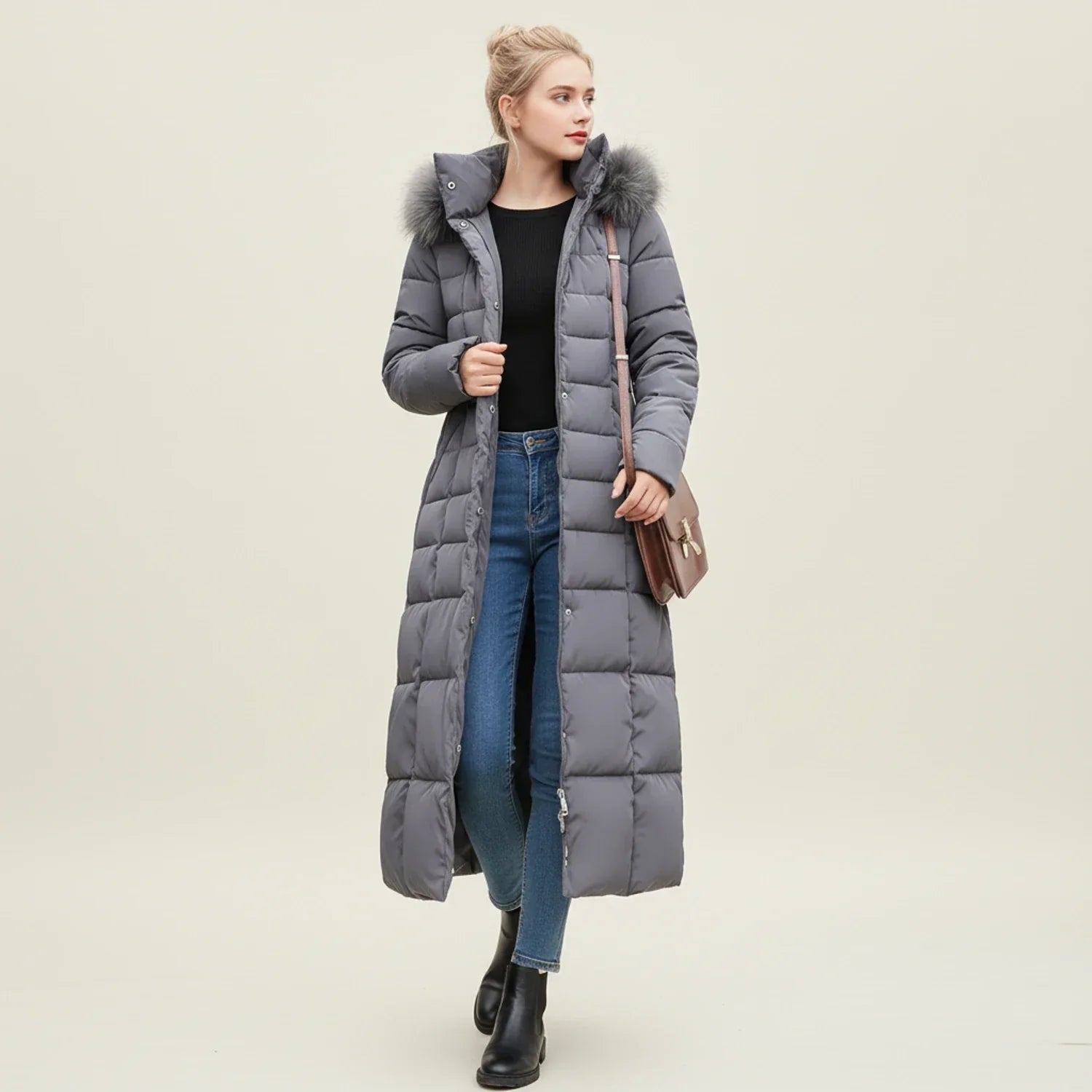 Ladies' Hooded Puffer Winter Jacket