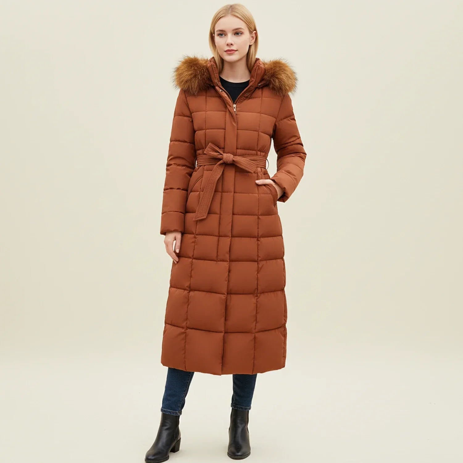 Ladies' Hooded Puffer Winter Jacket