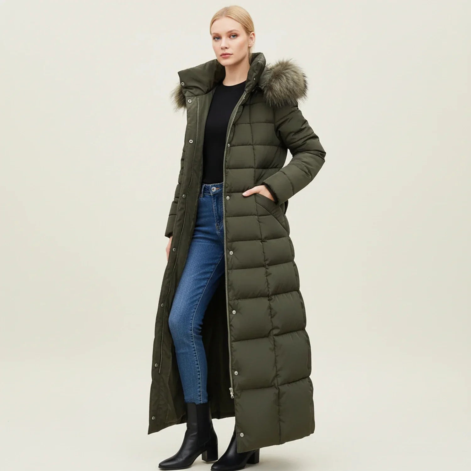 Ladies' Hooded Puffer Winter Jacket