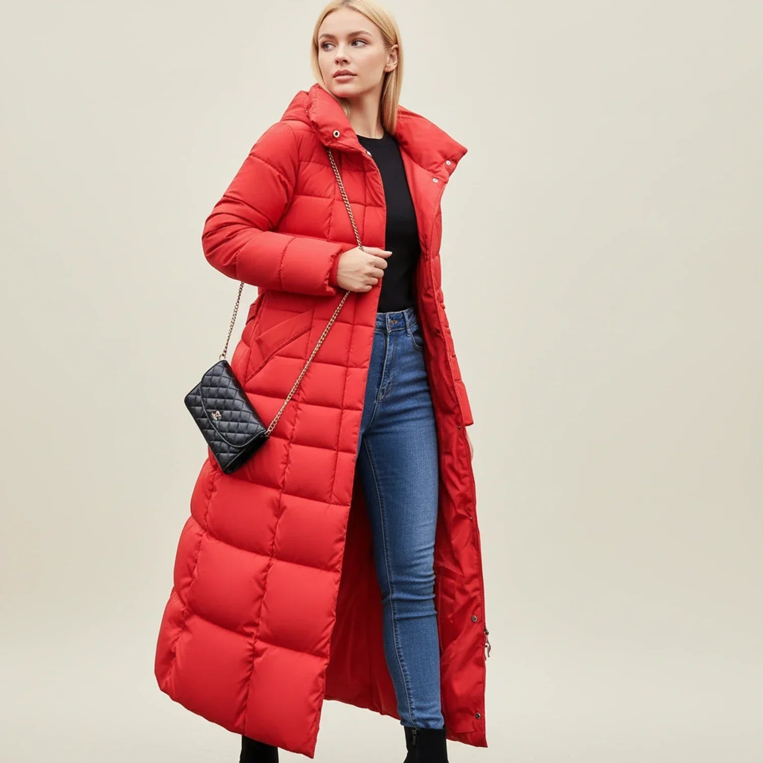 Ladies' Hooded Puffer Winter Jacket