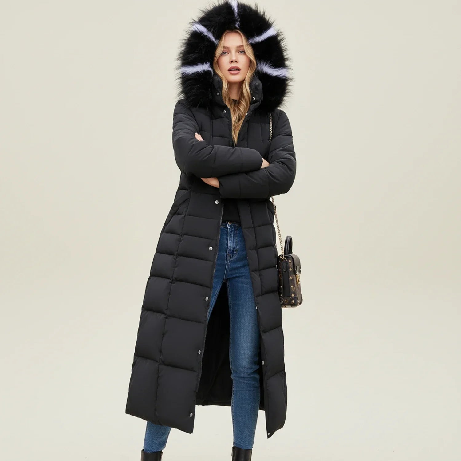Ladies' Hooded Puffer Winter Jacket