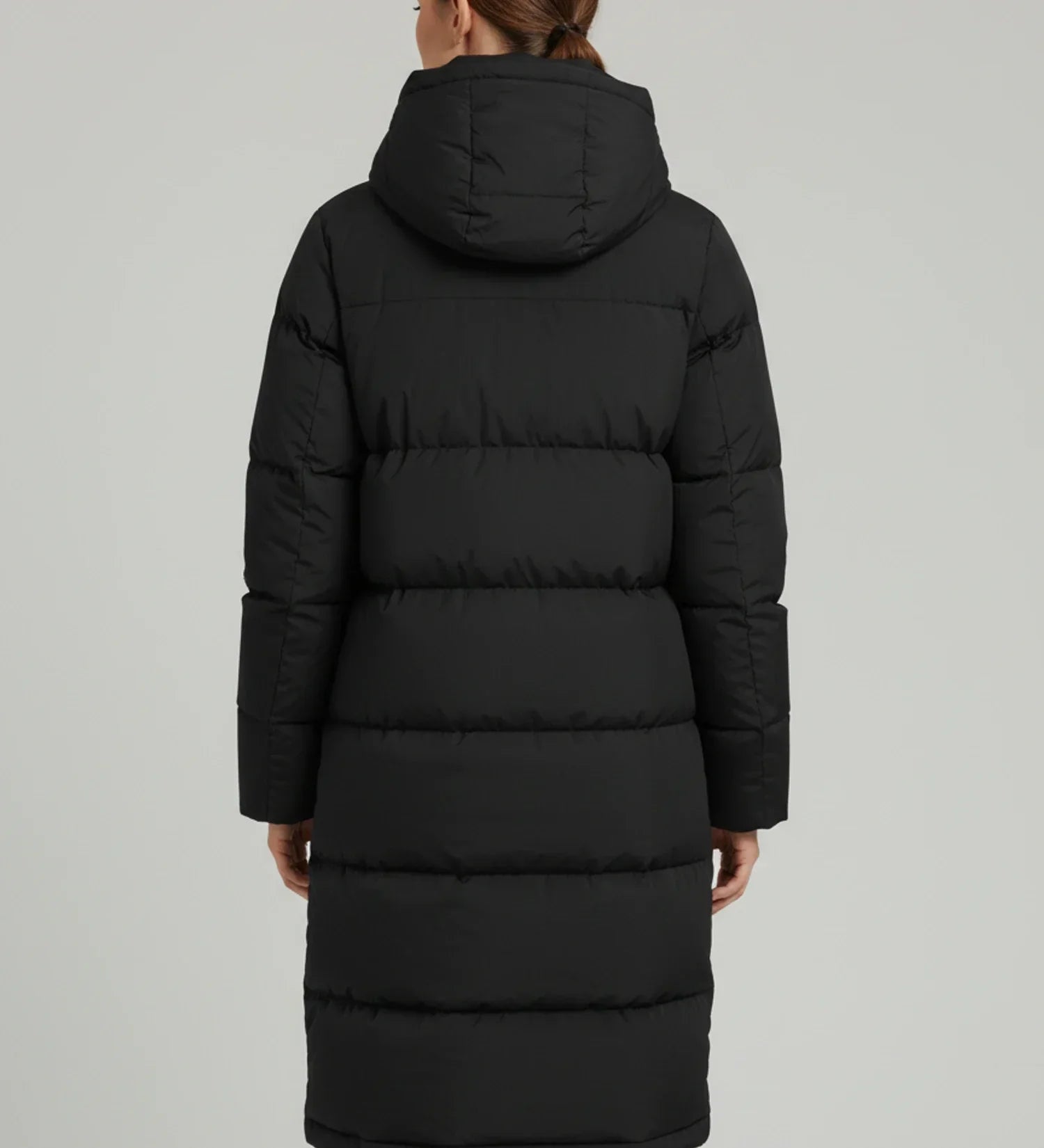 Ladies Long Hooded Puffer Jacket