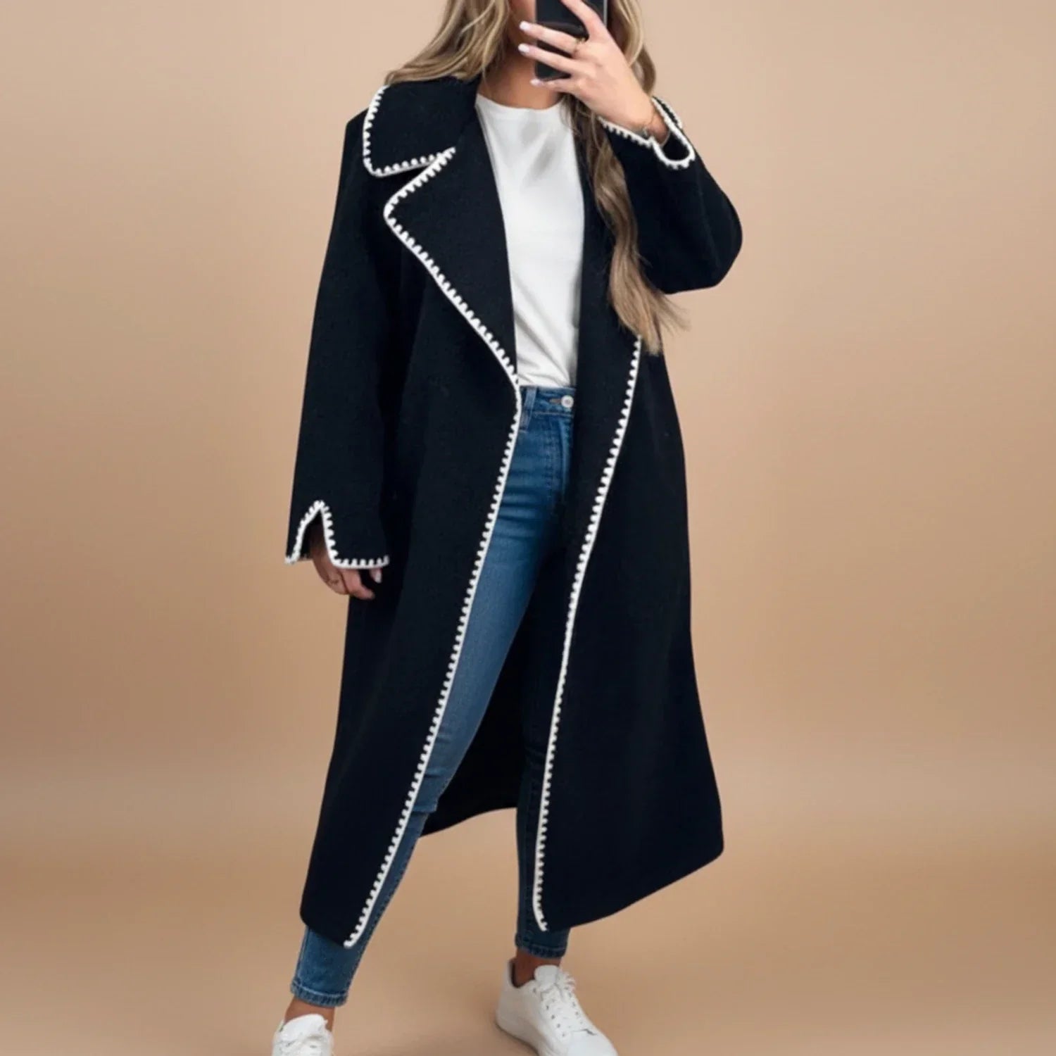 Ladies Longline Duster Coat