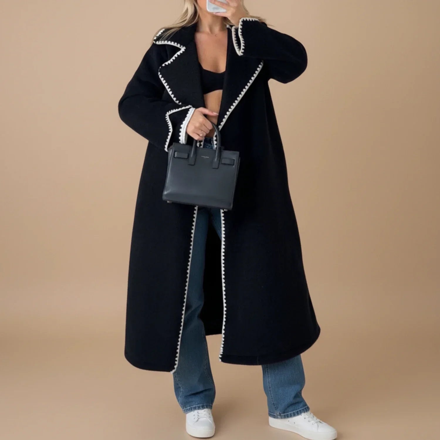 Ladies Longline Duster Coat