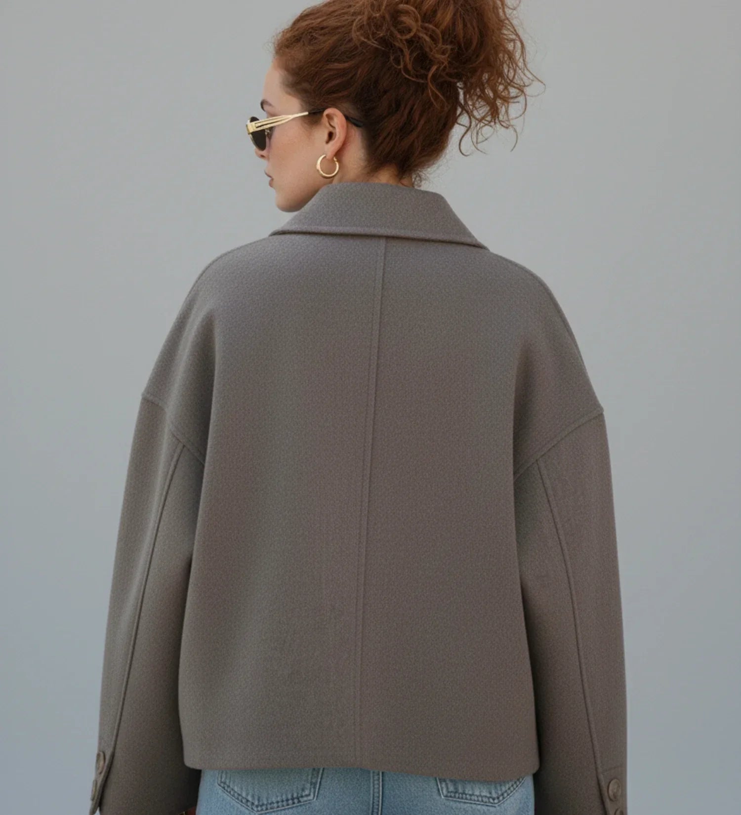 Women's Double-Breasted, Short-Cut Peacoat