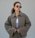 Women's Double-Breasted, Short-Cut Peacoat