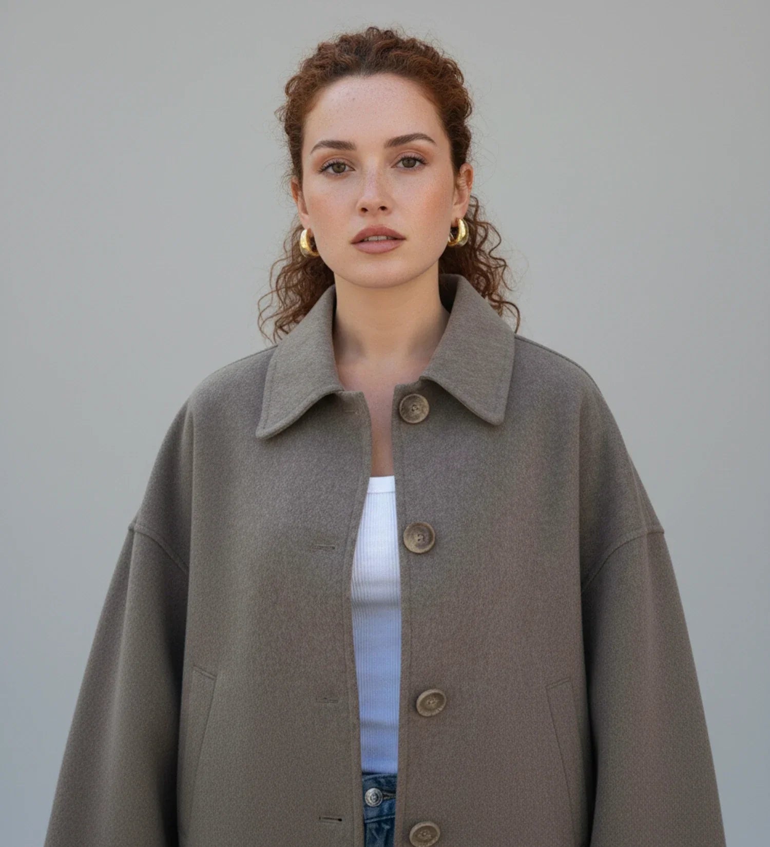 Women's Double-Breasted, Short-Cut Peacoat