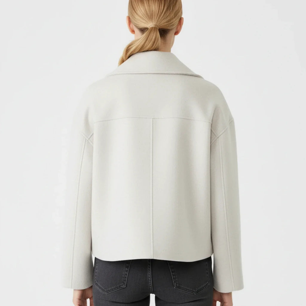 Women's Cropped Trench-Style Peacoat