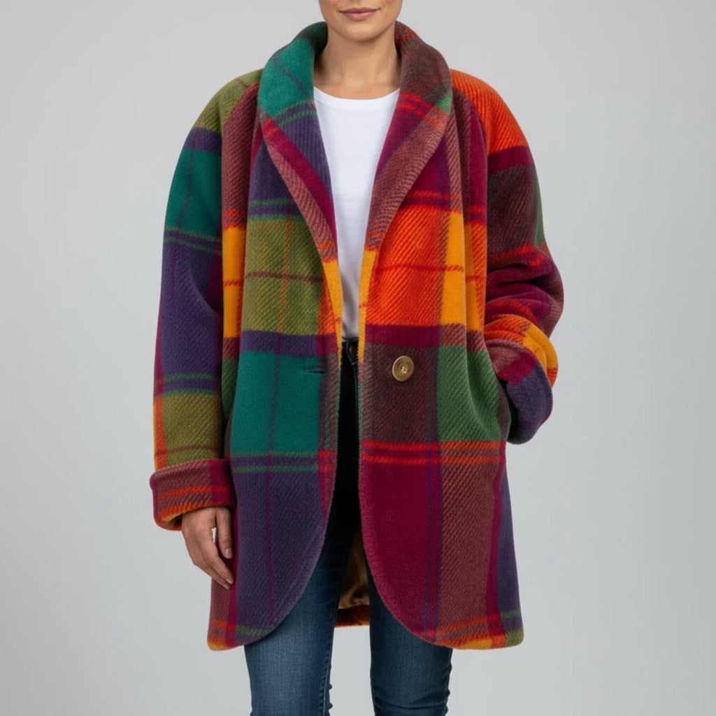 Women's Oversized Check Jacket
