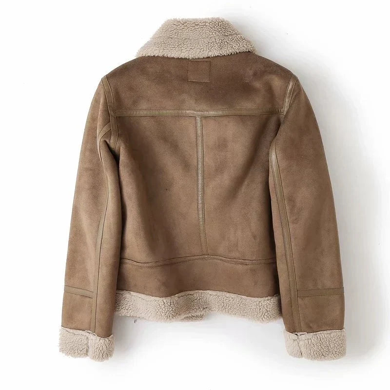 Women's Short Shearling Pilot Jacket