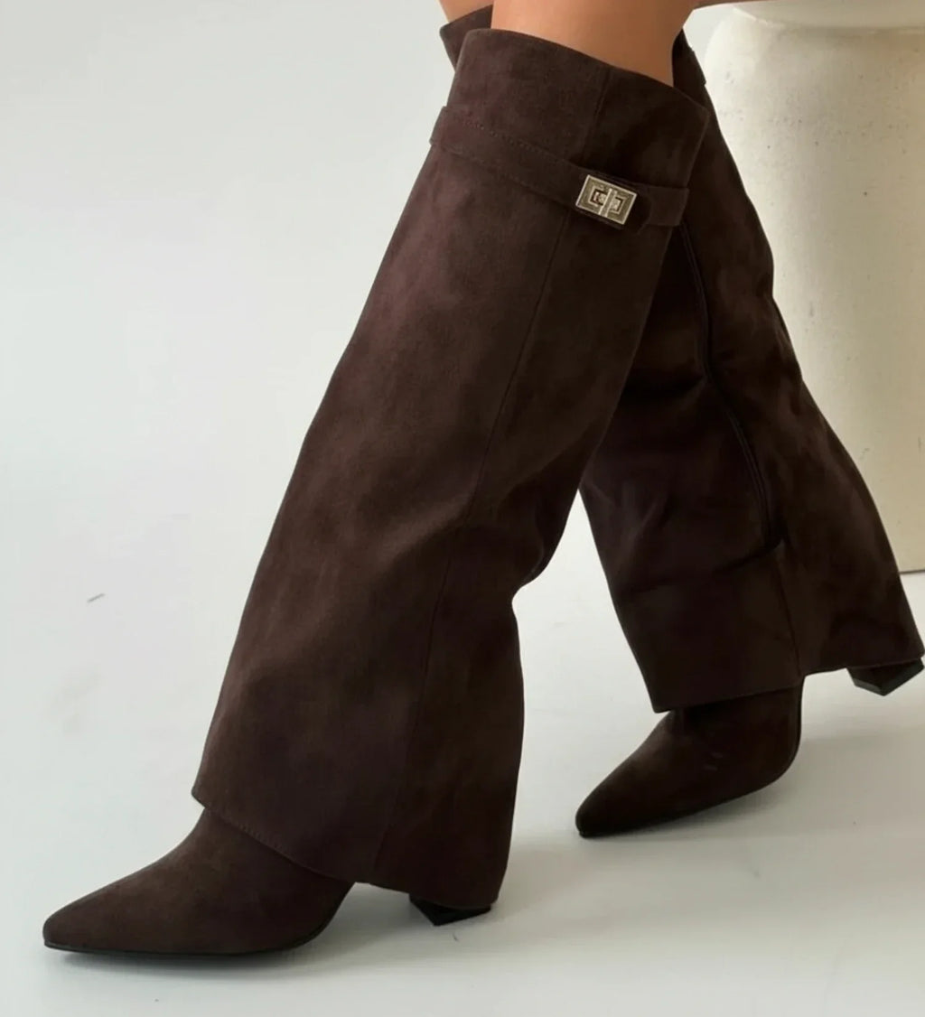 Ladies Knee-High Slouch Boots