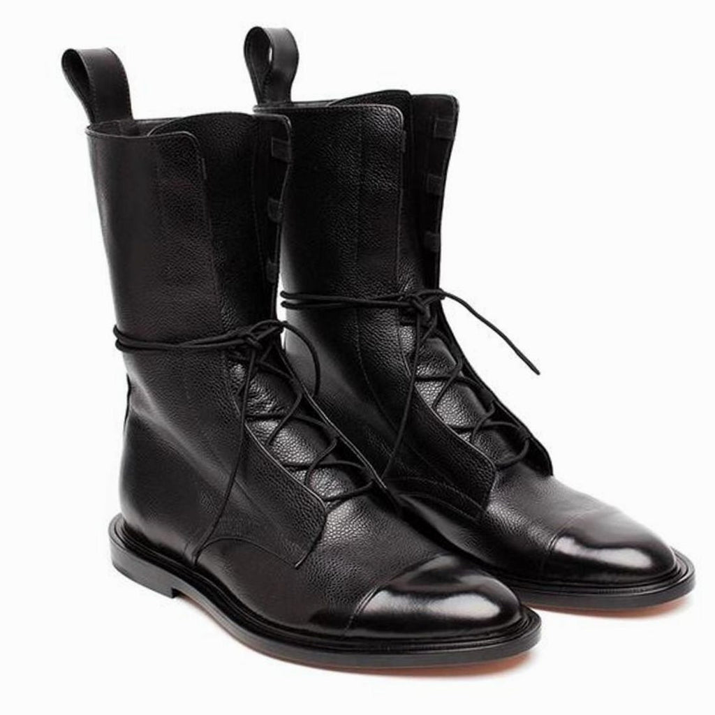 Evelyn | Women's Classic Leather Lace-Up Ankle Boots
