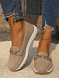 Emma | Women's Flat Loafers Slip-On Buckle Comfort Walking Shoes