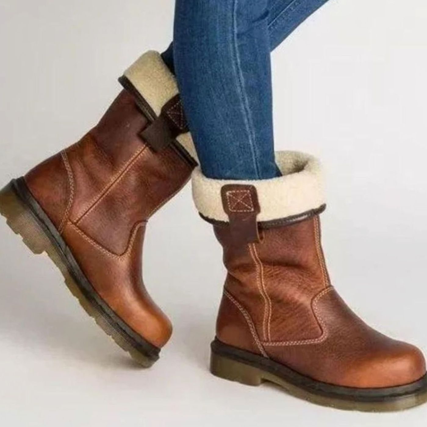 Madison | Women's Fleece-Lined Leather Mid-Calf Winter Boots