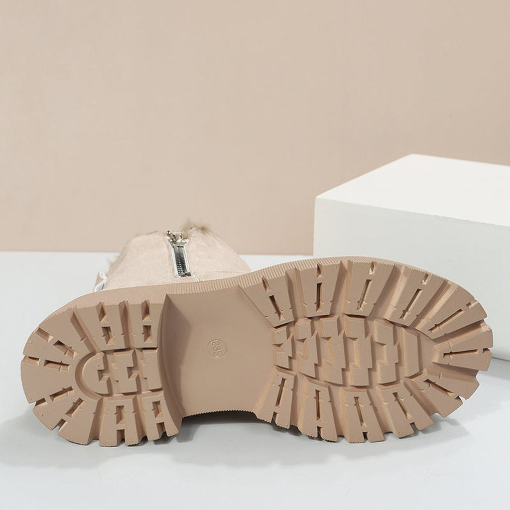 Aria | Women's Fleece-Lined Suede Slip-On Winter Ankle Boots