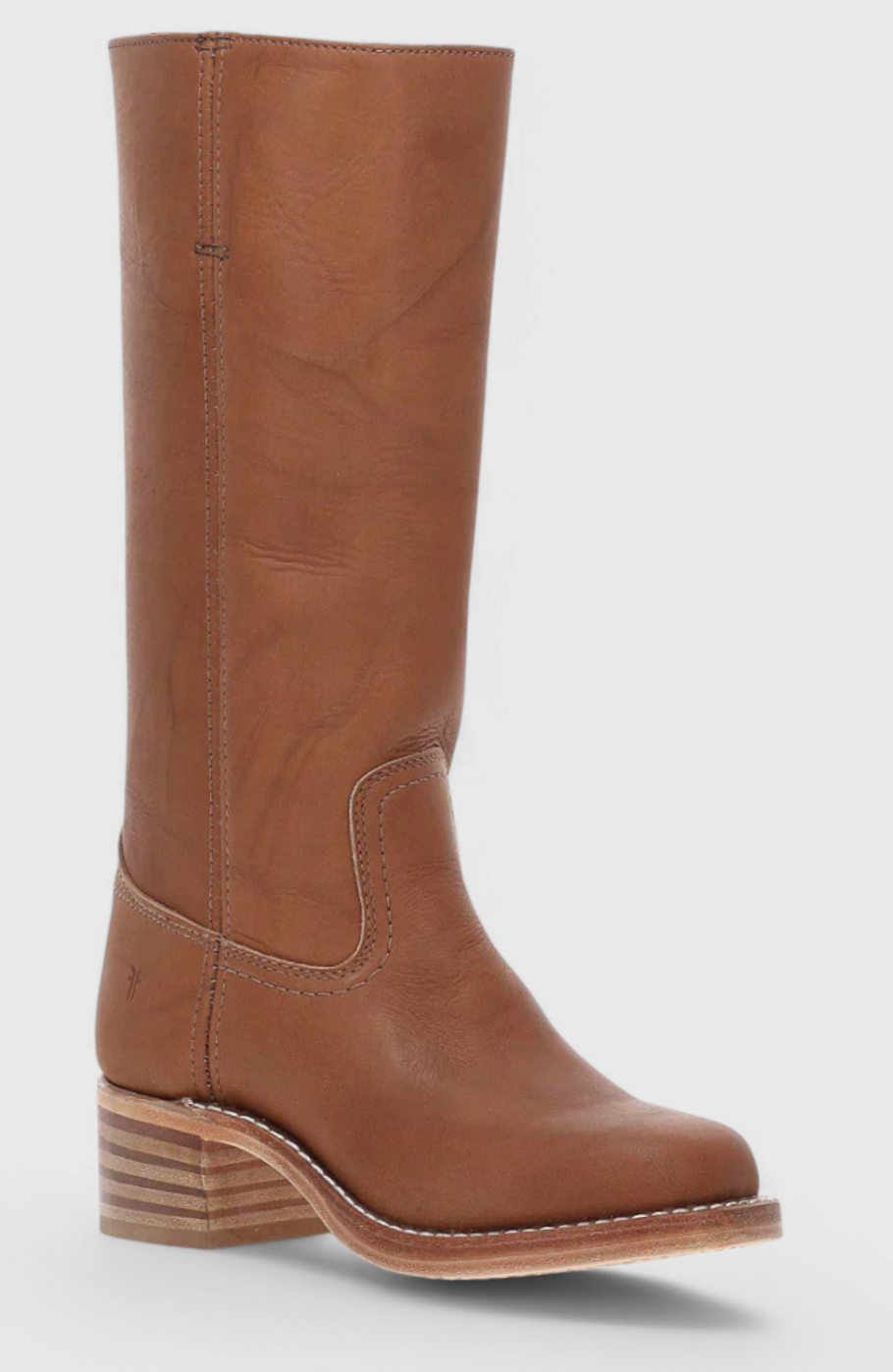 Penelope | Women's Leather Stacked-Heel Knee-High Boots