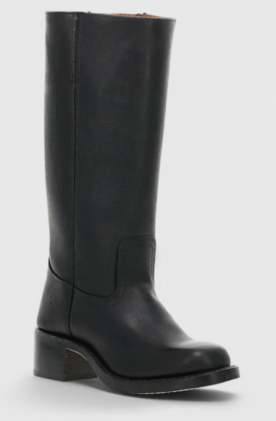 Penelope | Women's Leather Stacked-Heel Knee-High Boots