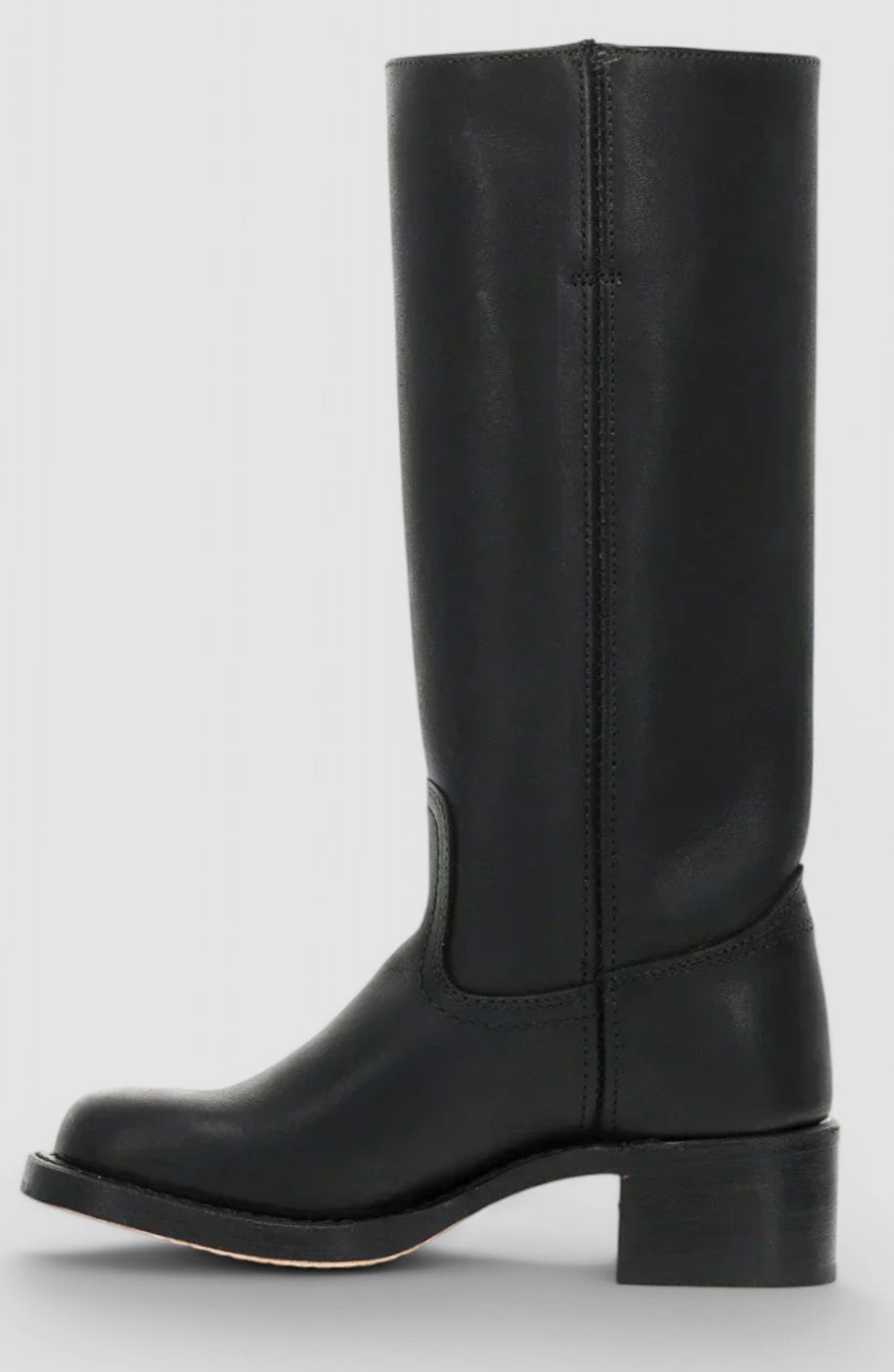 Penelope | Women's Leather Stacked-Heel Knee-High Boots