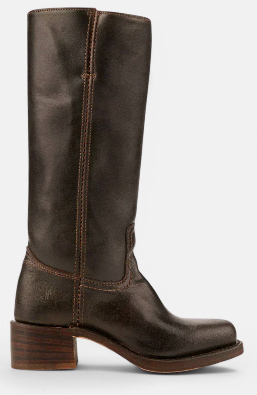 Penelope | Women's Leather Stacked-Heel Knee-High Boots